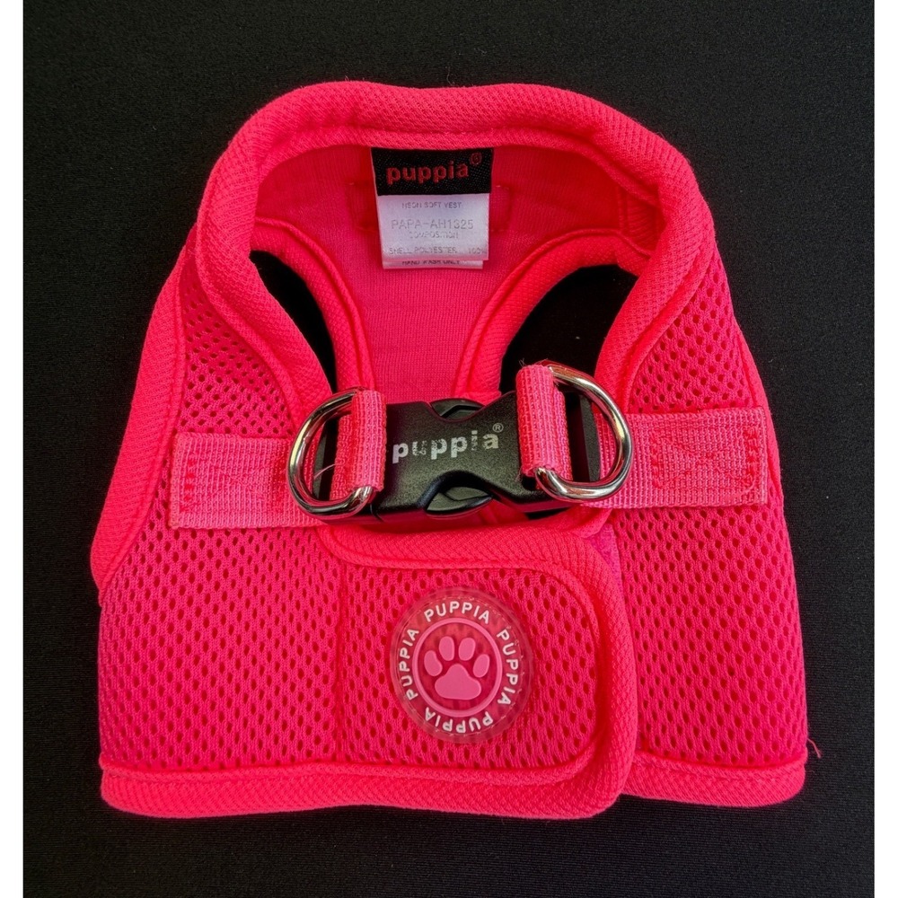 Puppia Neon Vest Dog Harness Small Pink Air Mesh Step In PAPA-AH1325 Pet Vest
